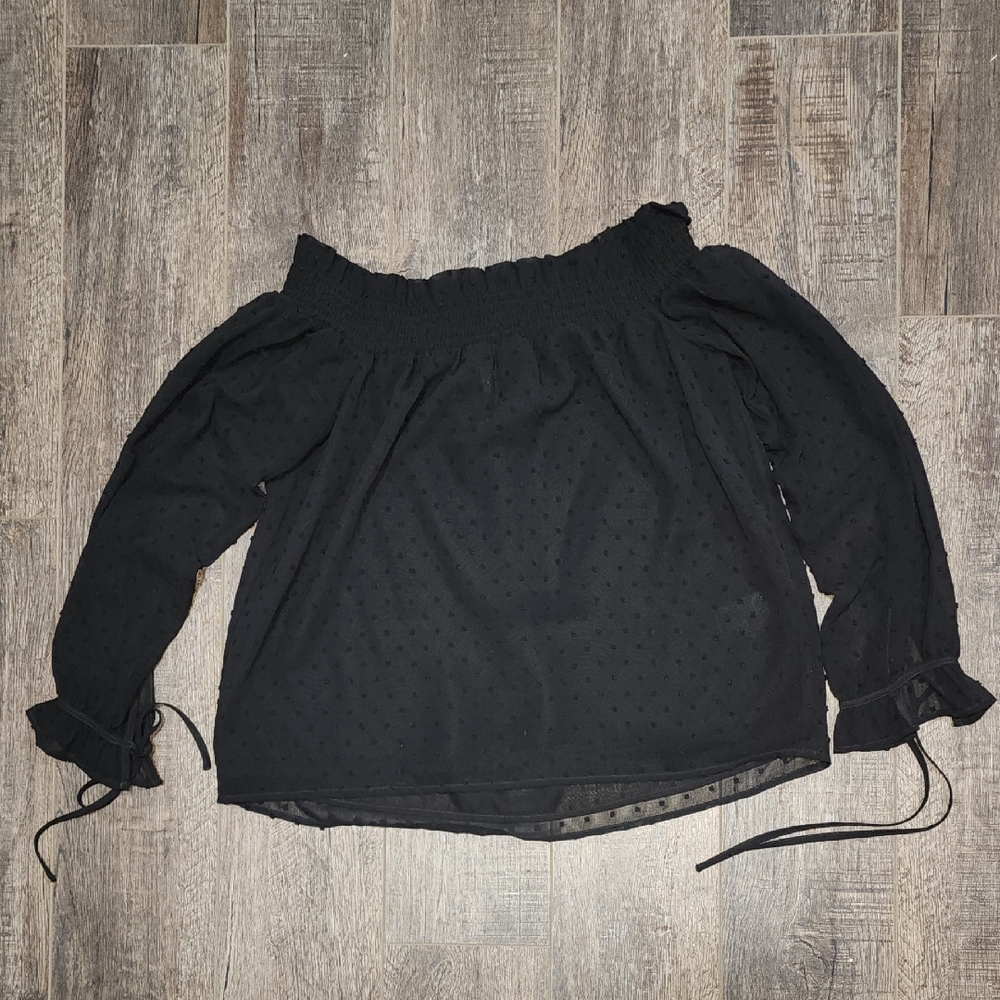 Black Off-Shoulder Blouse